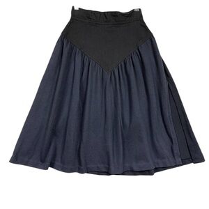 Vintage Kati Mixed Media Southwestern Knit Skirt Side Slit Size Small Black